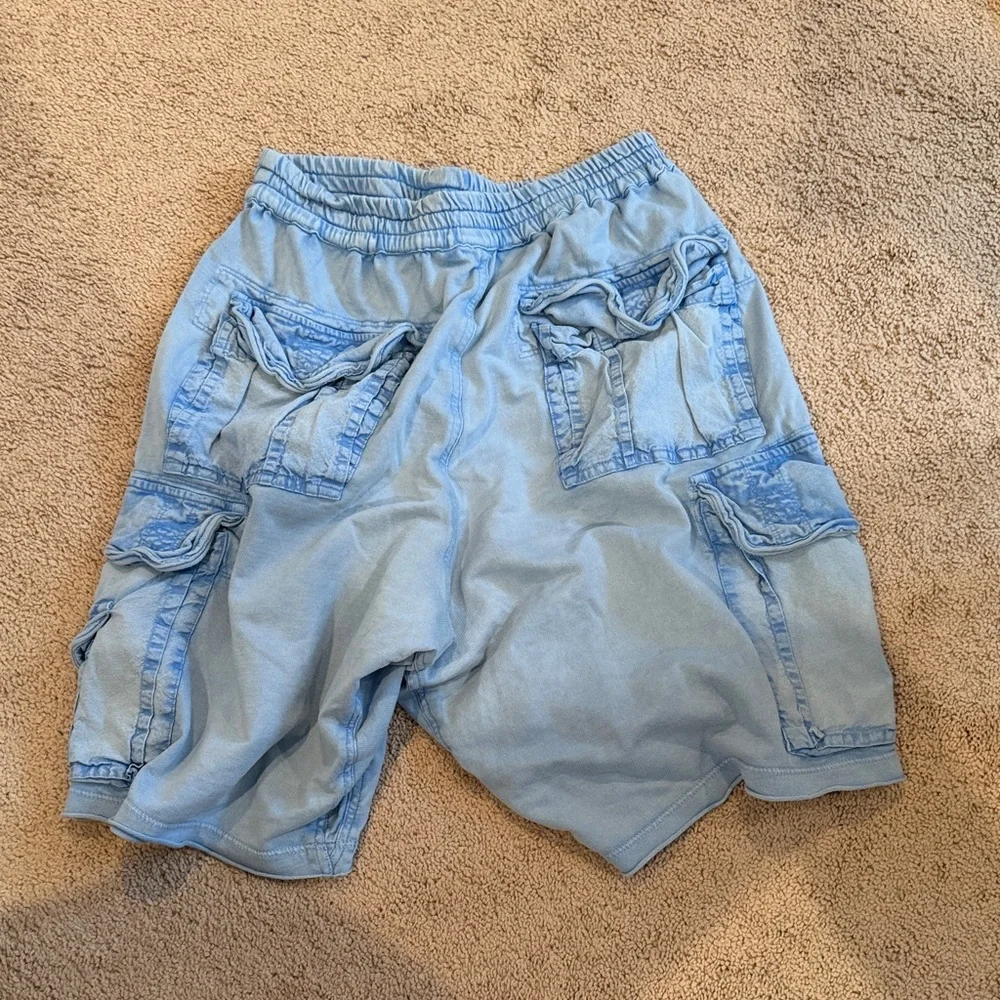 Free People Sky Blue Cargo Shorts for Men - Picture 2 of 3